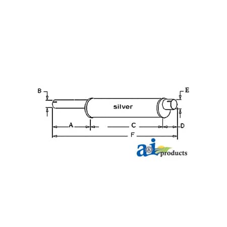 A & I Products MUFFLER 28" x5" x5" A-10A14444